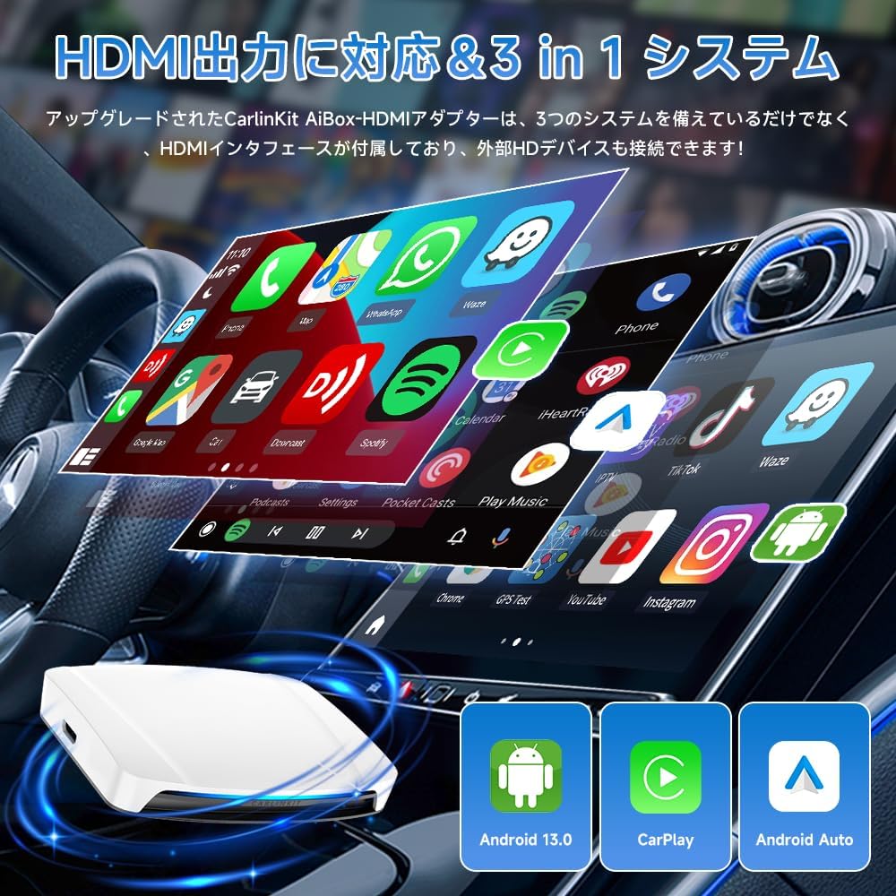 カーナビ Carlinkit UHD 楽天市場】【日本正規代理店】CarlinKit Tbox UHD Android 13.0