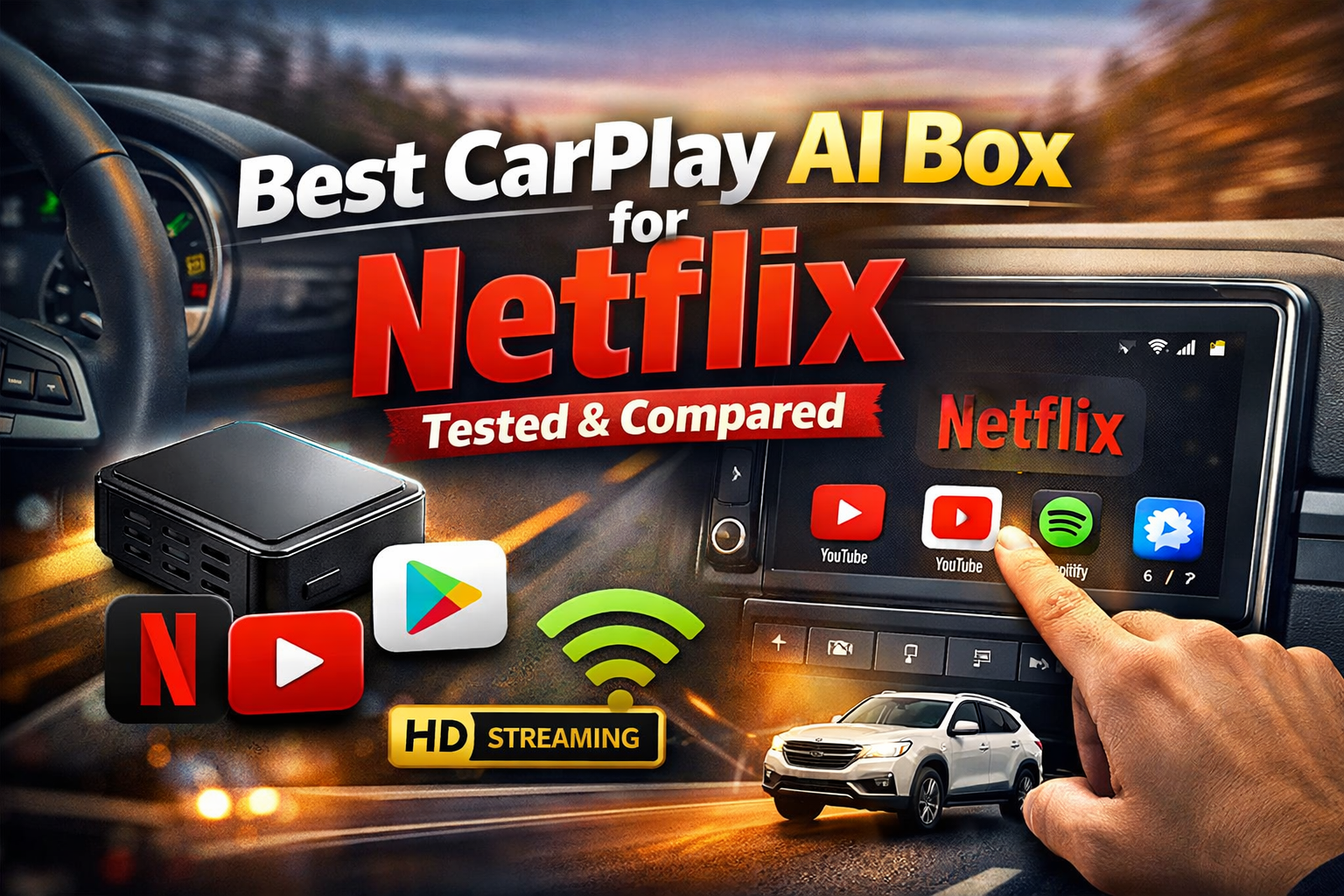 CarPlayでNetflixを見る方法｜おすすめAI Box比較